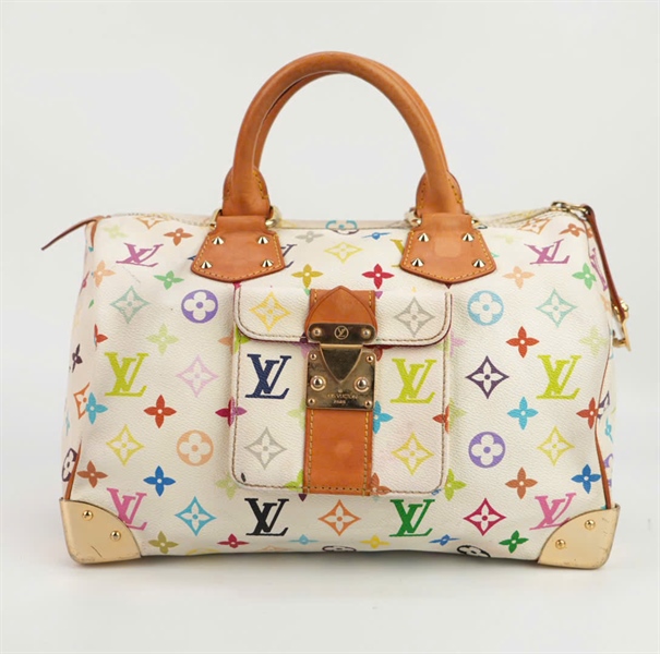 Túi LV hoa màu quai nâu size 25 +