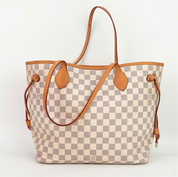 Túi LV neverfull ô vuông xám trắng size 35 ++