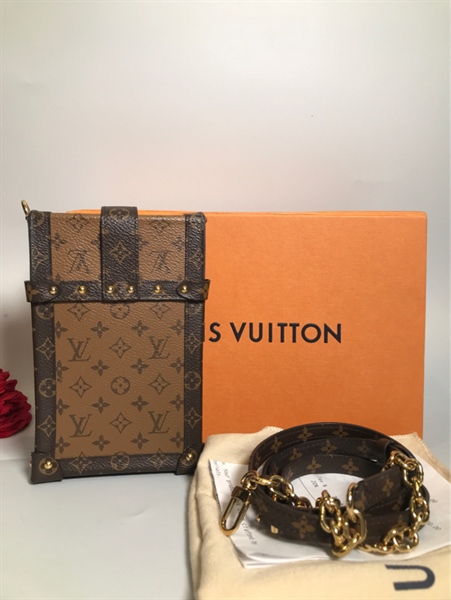 Túi LV Trunk Phone hoa nâu KG+