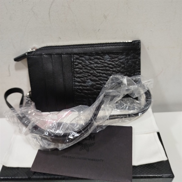 Túi MCM đựng thẻ Xanh Đen KG+