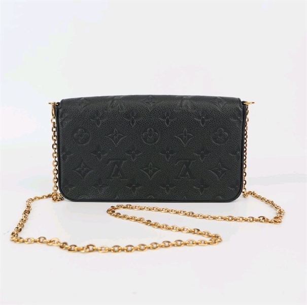 Túi LV kẹp nách hoa đen kèm ví 20cm KG+