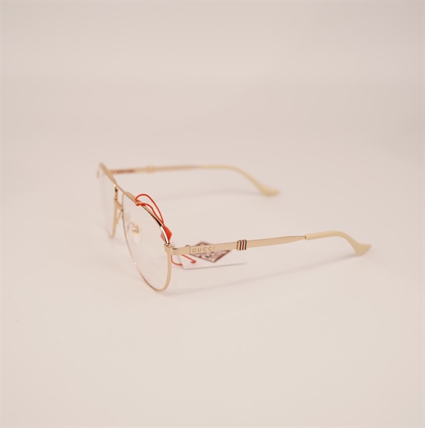 Kính GG mắt bầu gọng trắng KG+