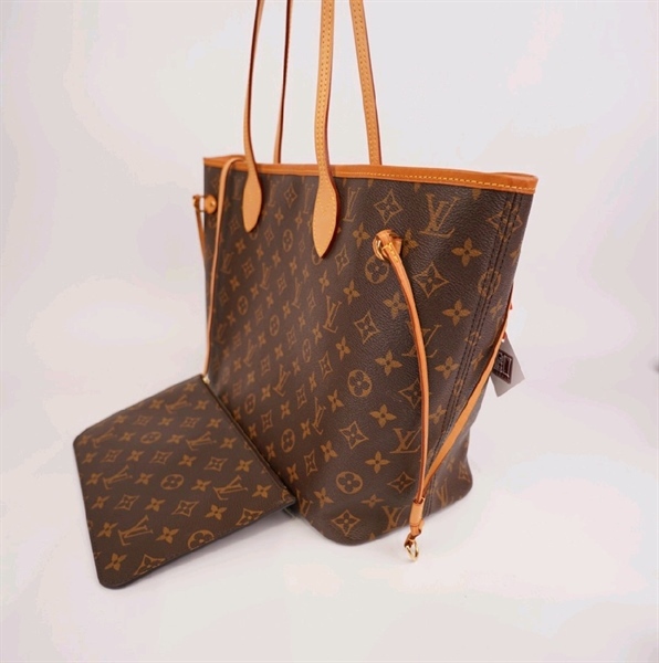 Túi LV neverfull hoa nâu kèm pound KG +