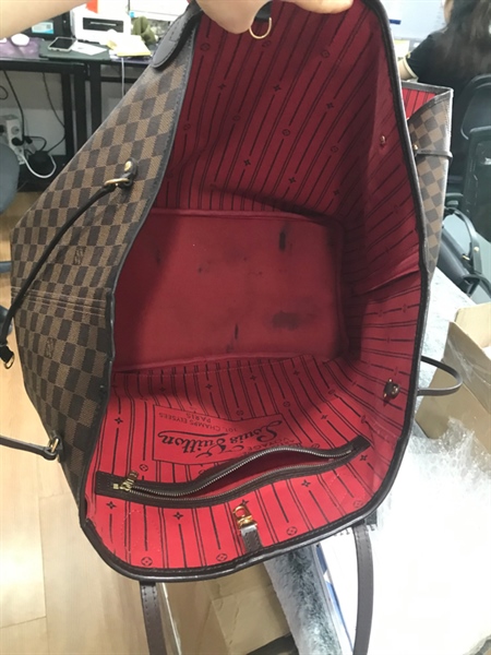 Túi Never full LV Ô Vuông Nâu Vàng 45cm+