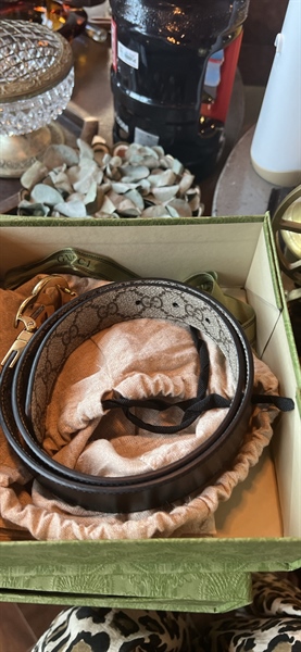 Thắt lưng GG màu nâu xám KG+