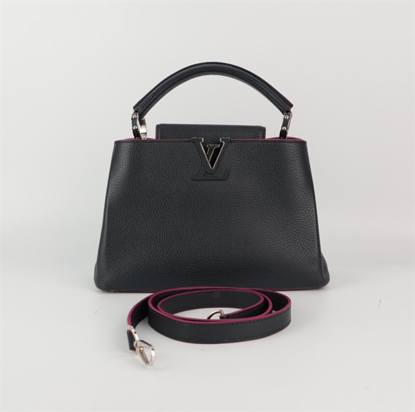 Túi LV capu đen viền hồng (TR4114) sz26+