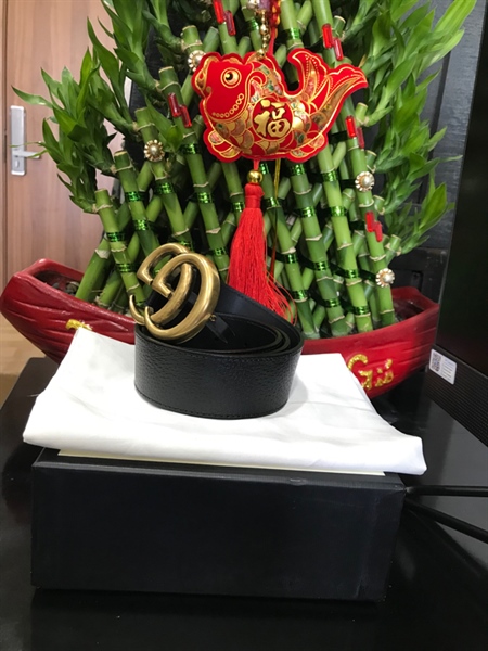 Thắt Lưng GG Đen Bản 4cm+