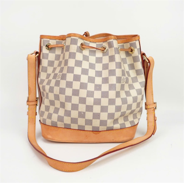 Túi LV dây rút ô vuông xám size 22 ++