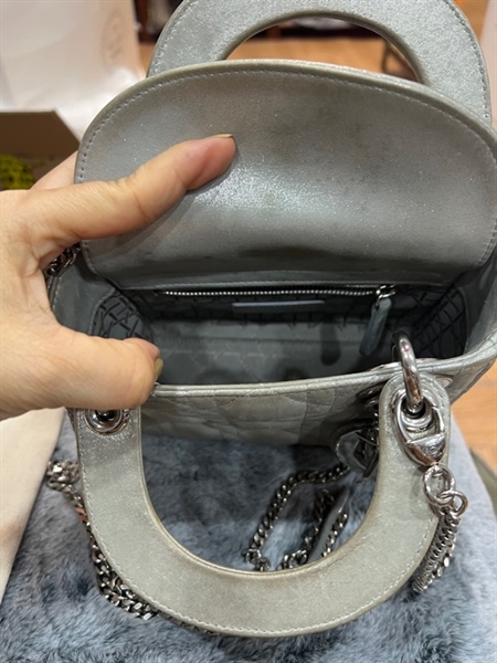 Túi Dior Lady bạc KG+