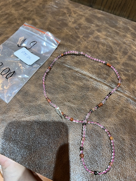 Vòng tay chuỗi hạt thạch anh tóc đa sắc tam tài nhỏ 2 li+