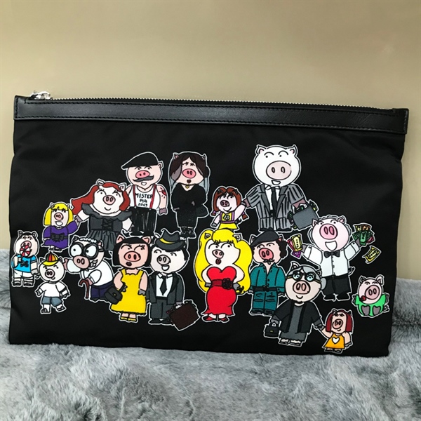 Túi Clutch D&G Đen Hình GĐ KG+