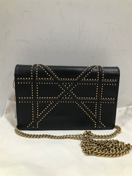 Túi Dior Đen Viền Đinh KG+