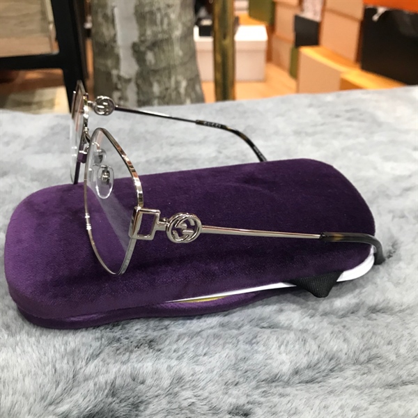 Kính trắng GG gọng phối nâu loang KG+