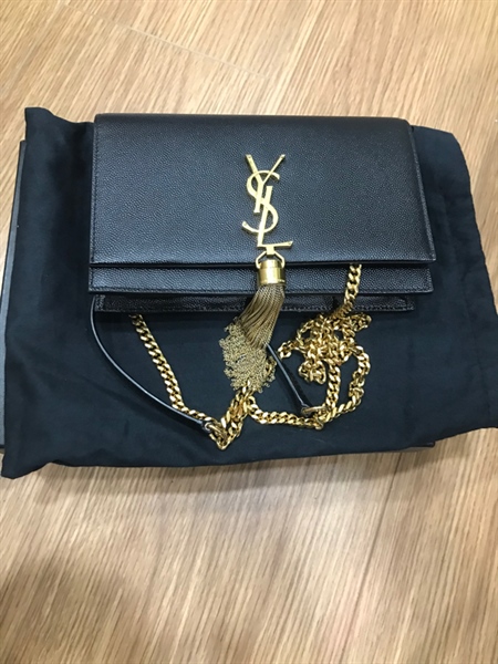 Túi YSL đen tua rua +