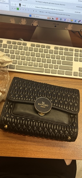 Túi Kaniro hoạ tiết giọt nước Size 20cm +