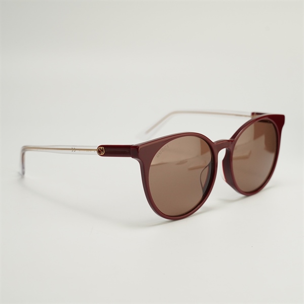 Mắt kính Gucci GG0488SA đỏ phối trắng trong KG+
