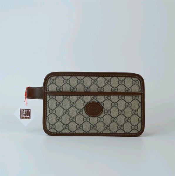Túi đeo chéo GG chữ nhật màu nâu KG+
