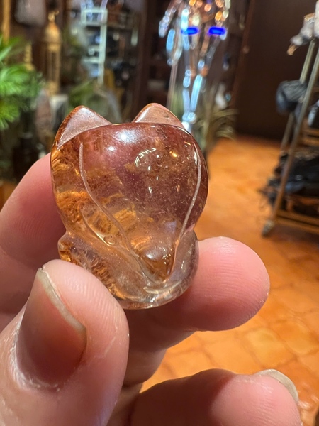 Mặt Hồ Ly thạch anh tóc +