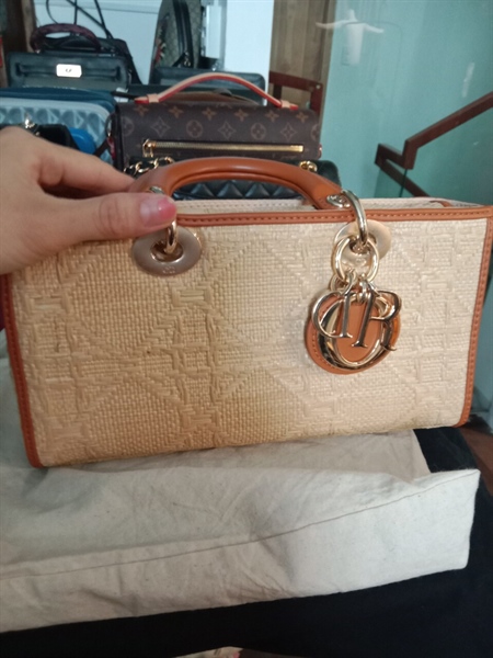 Túi dior vàng tre +