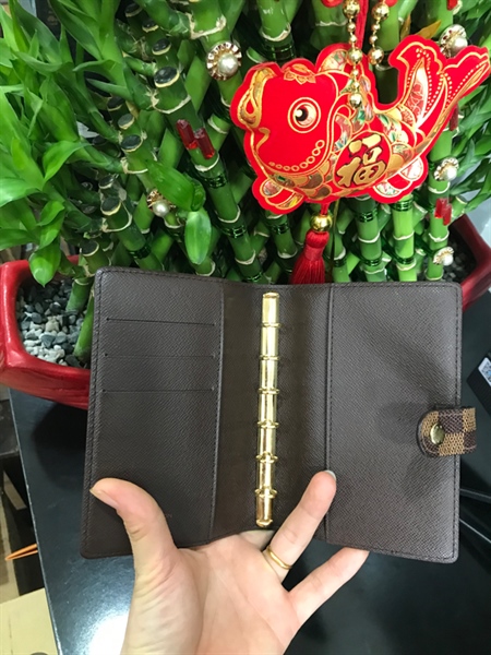 Ví LV ô vuông nâu KG+