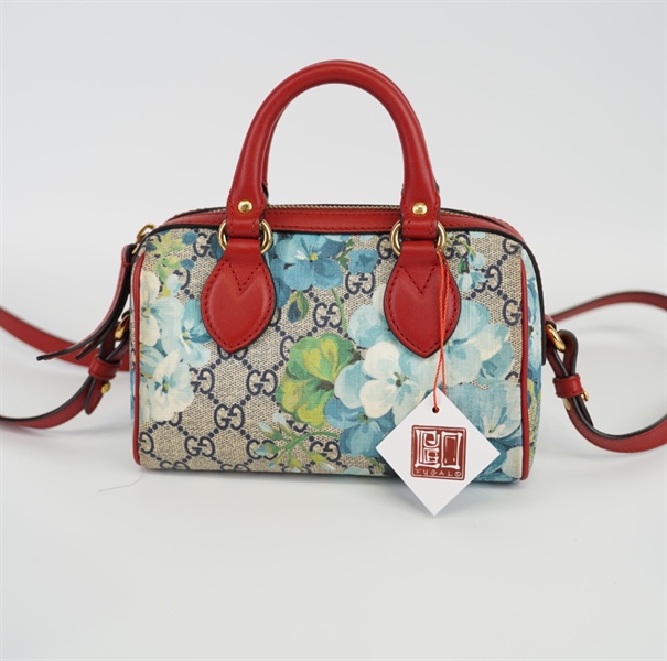 Túi GG speedy mini hoa xanh +