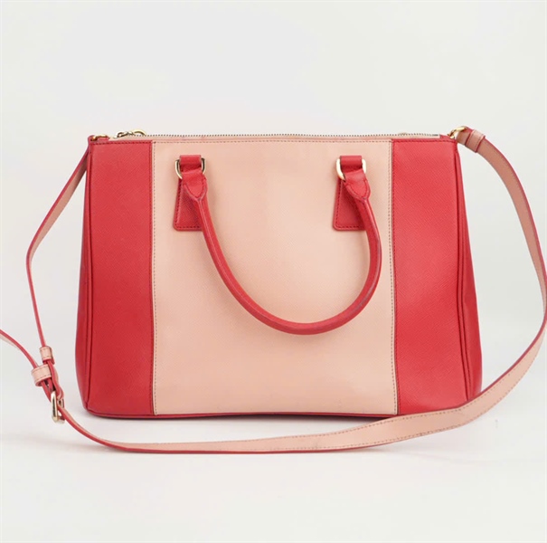 Túi Prada đỏ phối hồng size 28 ++