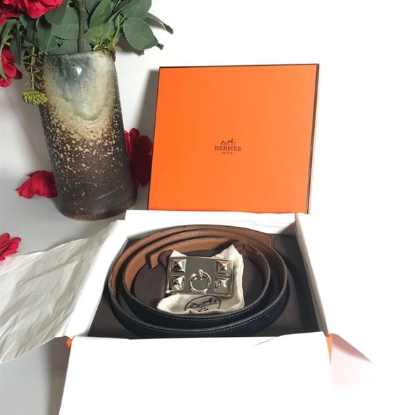 Thắt lưng Hermes đen KG+