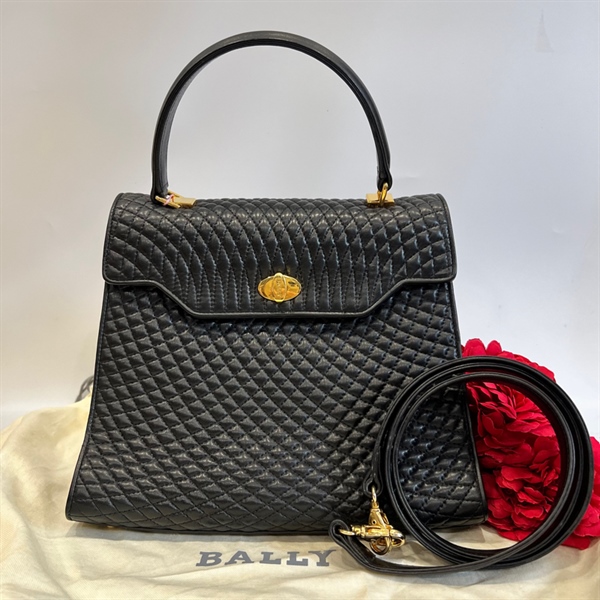 Túi Bally Đen có dập nổi KG+