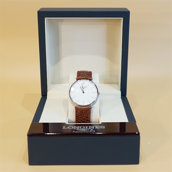 Đồng hồ nam Longines dây da báo KG+