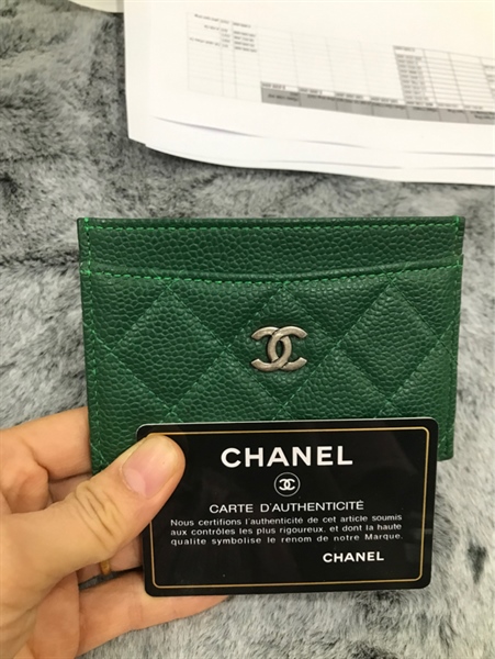 Ví chanel Card Holder Xanh Lá+