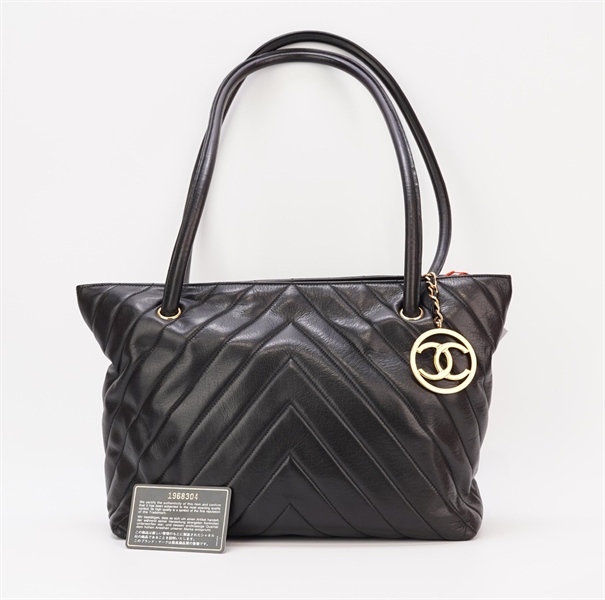 Túi CC Tote vân đen size 35cm KG+