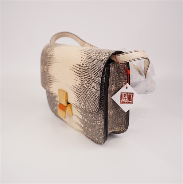 Túi Celine da trăn xám trắng+