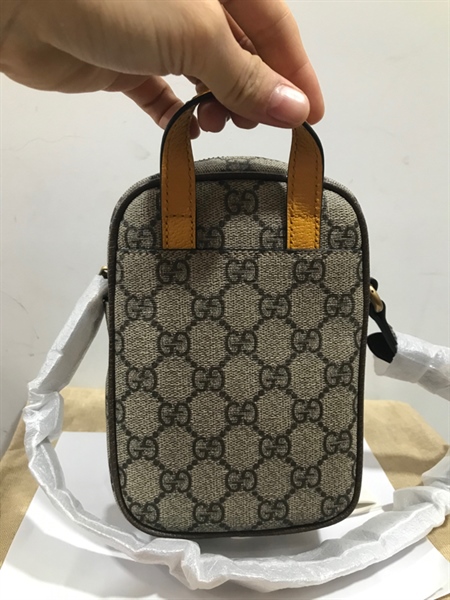 Túi Đeo Chéo GG Xám Đầu Hổ+