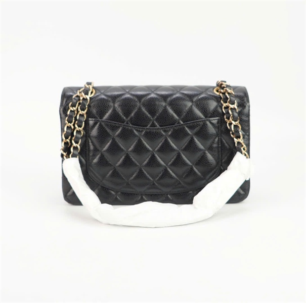 Túi Chanel Classic đen khóa vàng sz 23cm KG+