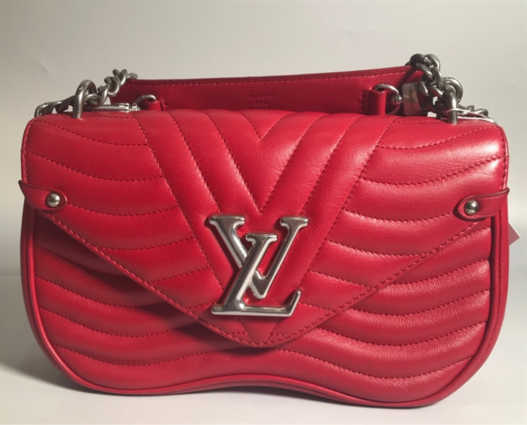 Túi Lv đỏ chữ bạc hình chữ nhật KG+