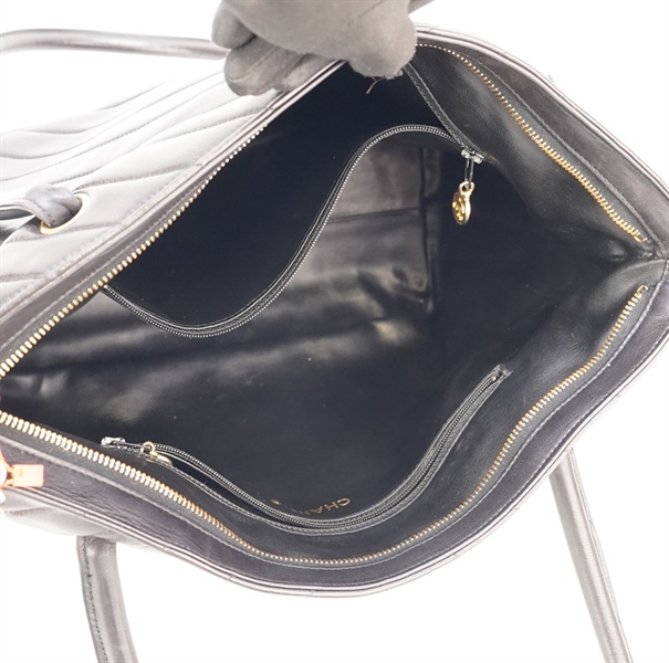 Túi CC Tote vân đen size 35cm KG+