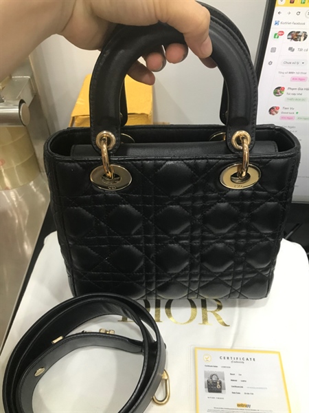 Túi Lady Dior Đen+