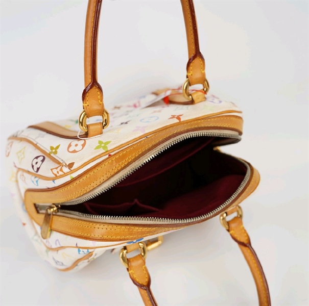 Túi LV trắng hoa màu KG+