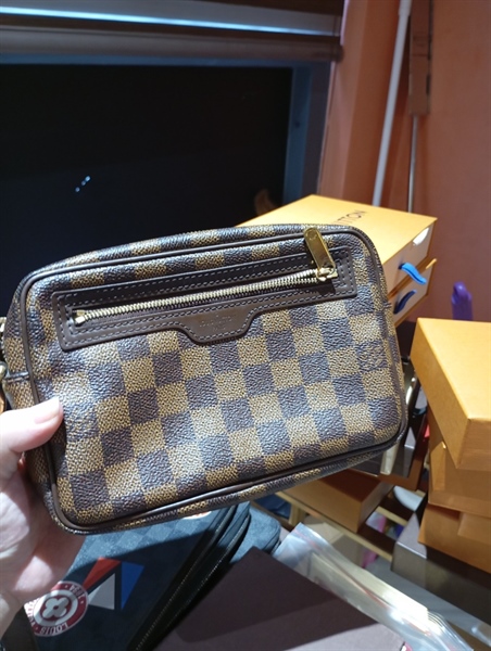 Túi LV ô vuông zip ngoài sz 18cm+