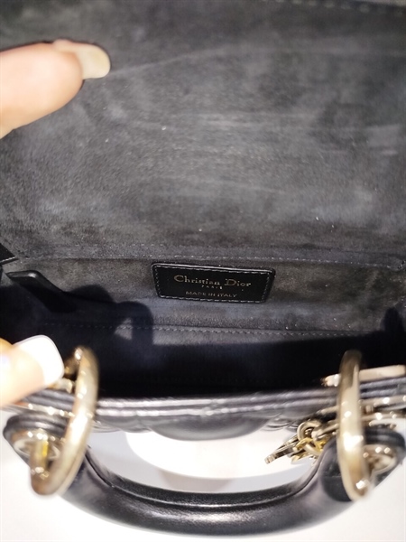 Túi Lady Dior Đen 18cm+