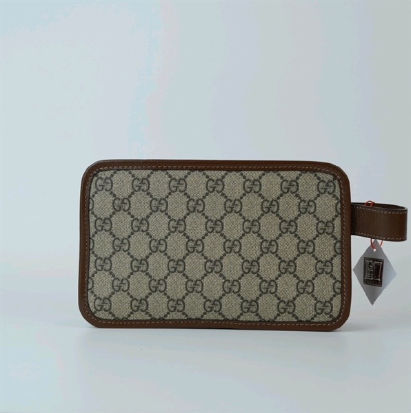 Túi đeo chéo GG chữ nhật màu nâu KG+