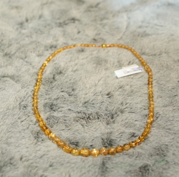 Vòng chuỗi thạch anh tóc vàng 769229 (83 hạt) +