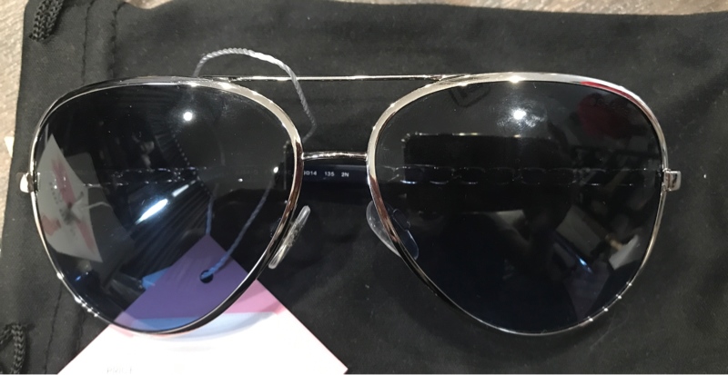 Kính chanel gọng xích bạc KG+