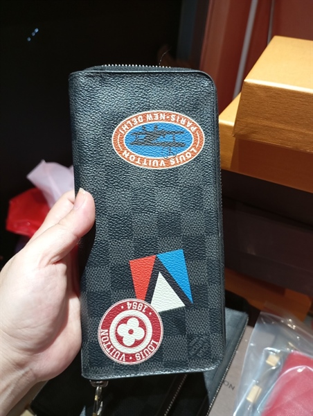 Ví LV xanh đen họa tiết +