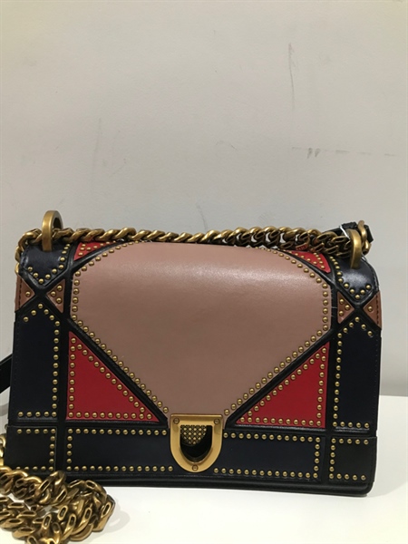 Túi Dior Phối Hồng Đỏ Đen KG+