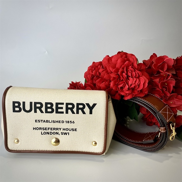 Túi BBR trắng viền nâu KG+