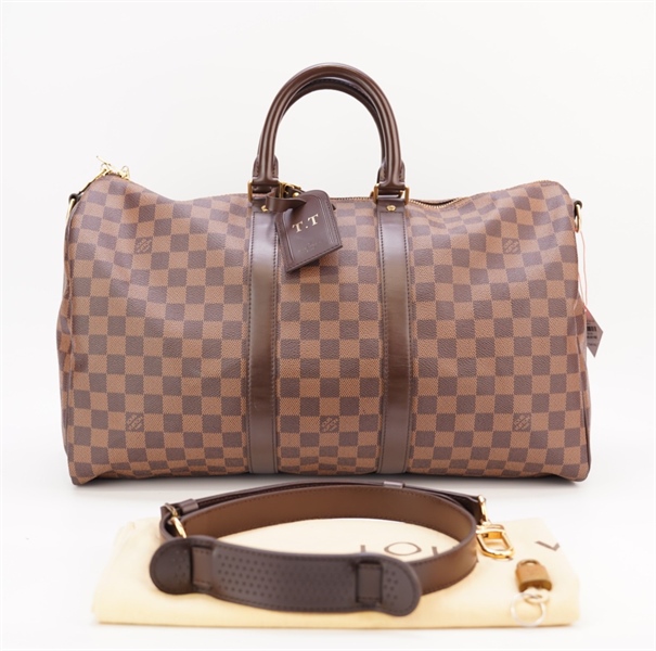 Túi LV keepall Damier nâu size 40cm+