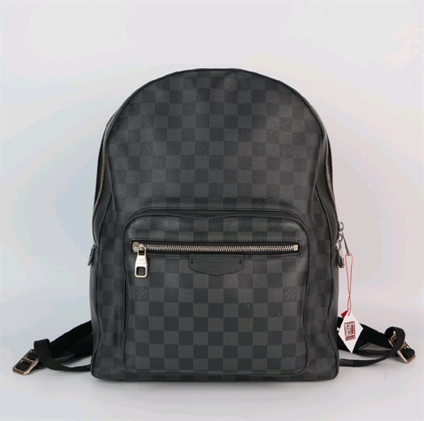 Balo LV ô vuông đen ngăn kéo nhỏ - TB +