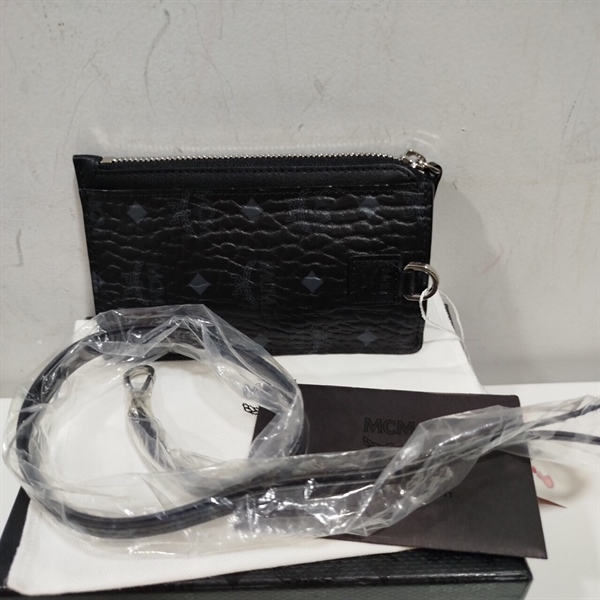 Túi MCM đựng thẻ Xanh Đen KG+