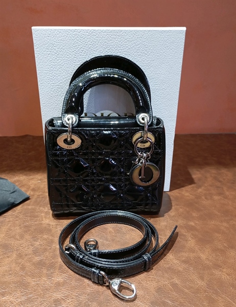 Túi Dior Lady đen bóng KG+